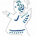 Ángel navideño 2 - Vector SVG DXF para CNC Router y Laser CO2 - Descargable gratis | Stanser