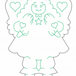 Angelita de corazones - Vector SVG DXF para CNC Router y Laser CO2 - Descargable gratis | Stanser