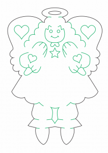 Angelita de corazones