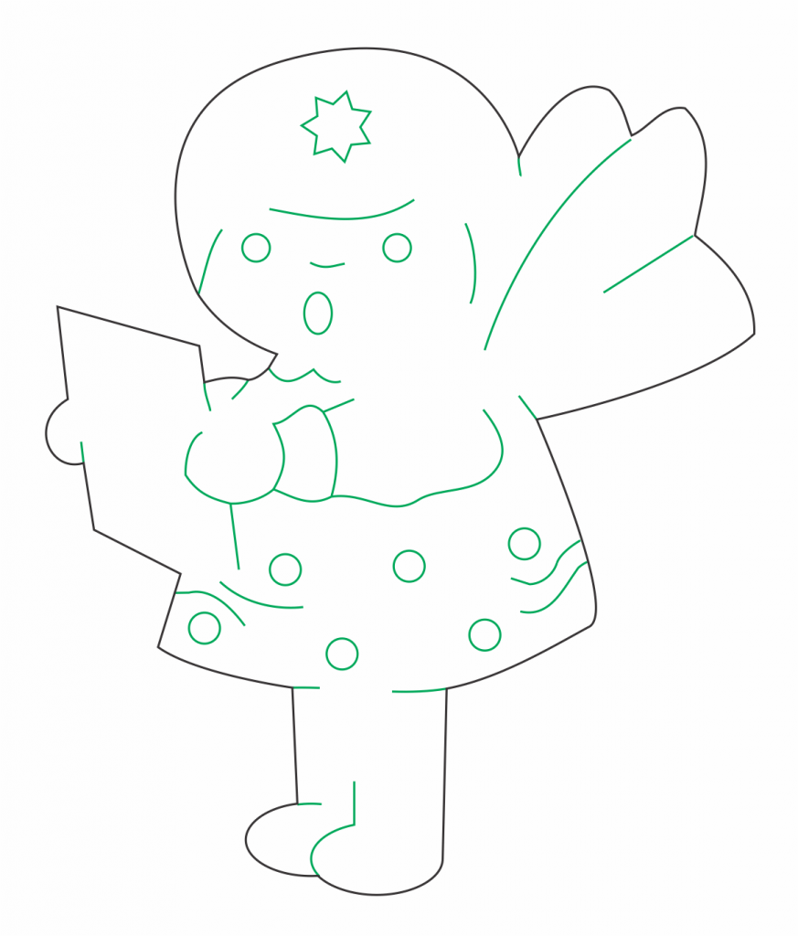 Ángel cantando — vector para corte CNC