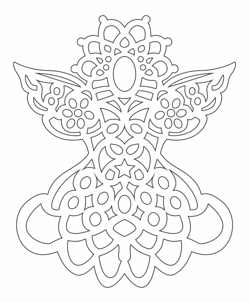 Figura de ángel — vector para corte CNC