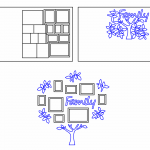 Set de marcos "Árbol" - Vector descarganle para corte CNC y grabado laser gratis | Stanser