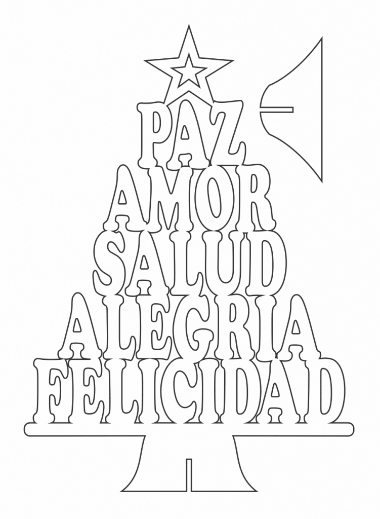 Pino de buenos deseos 2 — vector para corte CNC