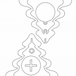Pino con esfera colgante - Vector descarganle para corte CNC y grabado laser gratis | Stanser