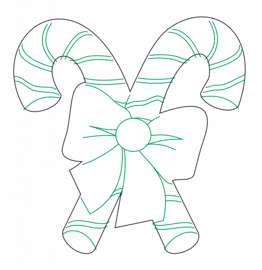 Bastones de dulce — vector para corte CNC