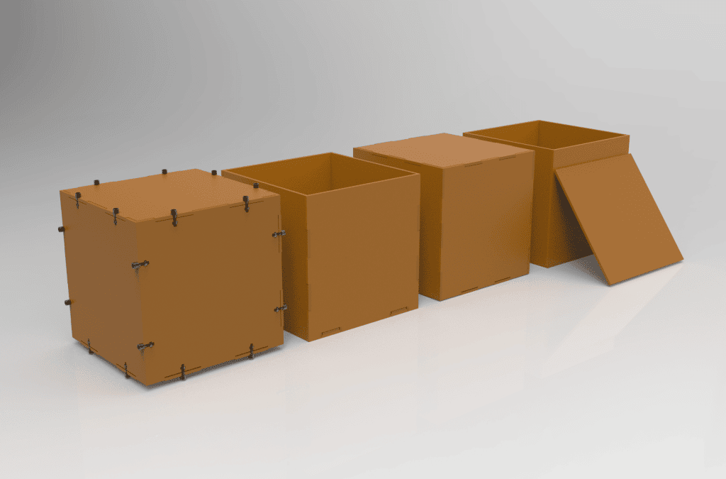 4 tipos de ensamble para cajas con Corte Láser