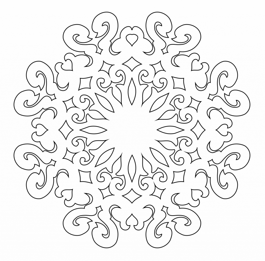 Copo de nieve 10 — vector para corte CNC