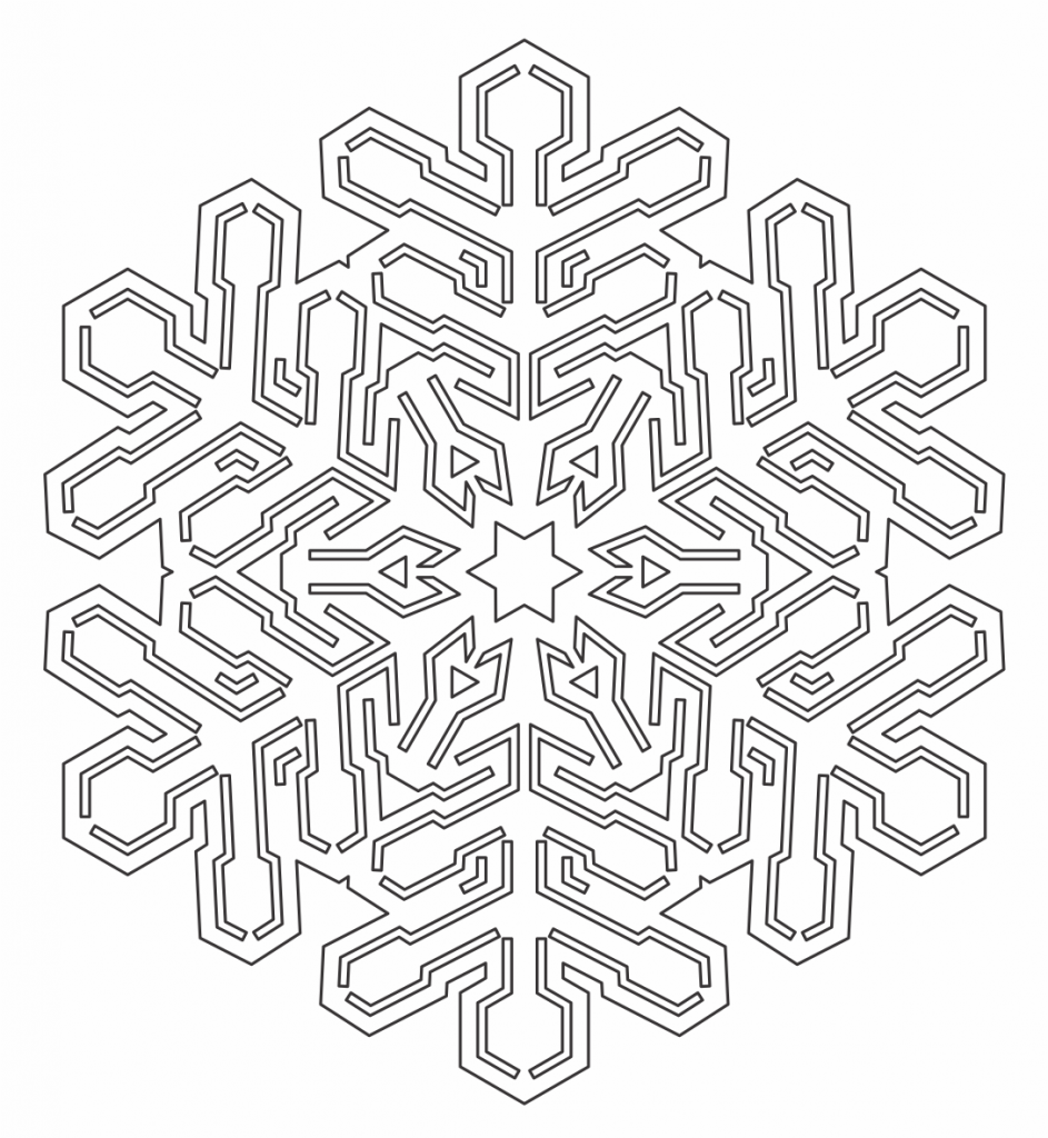 Copo de nieve 12 — vector para corte CNC