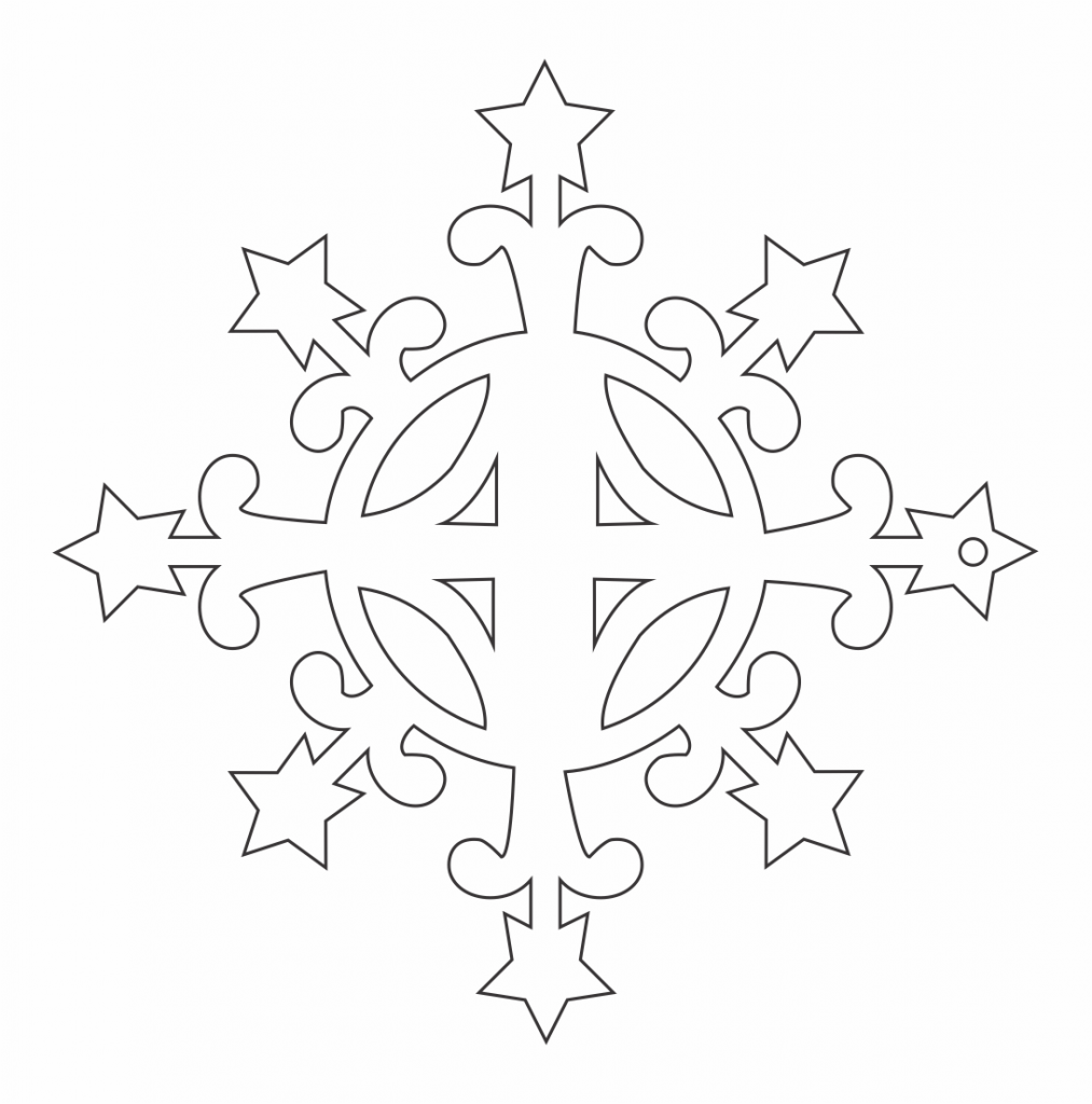 Copo de nieve 13 — vector para corte CNC