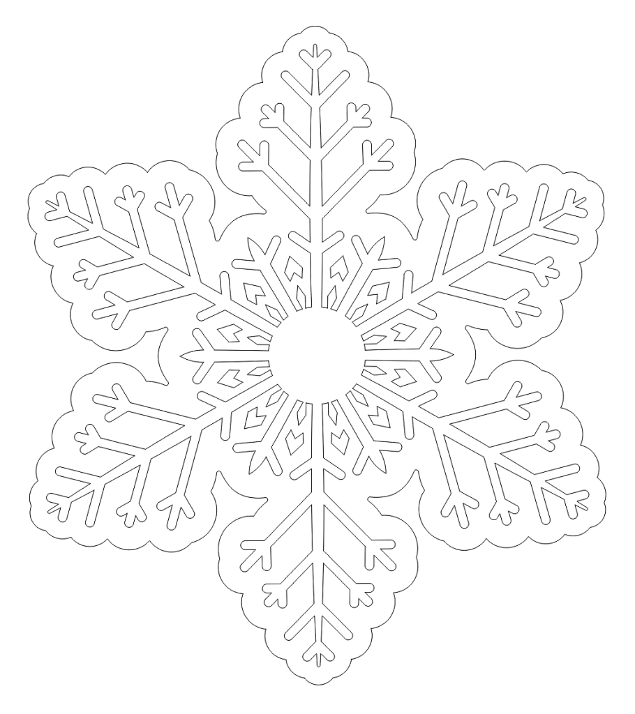 Copo de nieve 15 — vector para corte CNC