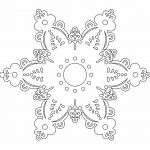 Copo de nieve 16 - Vector descarganle para corte CNC y grabado laser gratis | Stanser