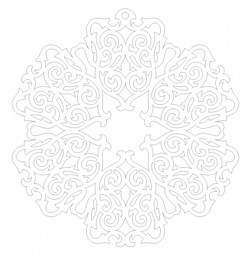 Copo de nieve 18 — vector para corte CNC