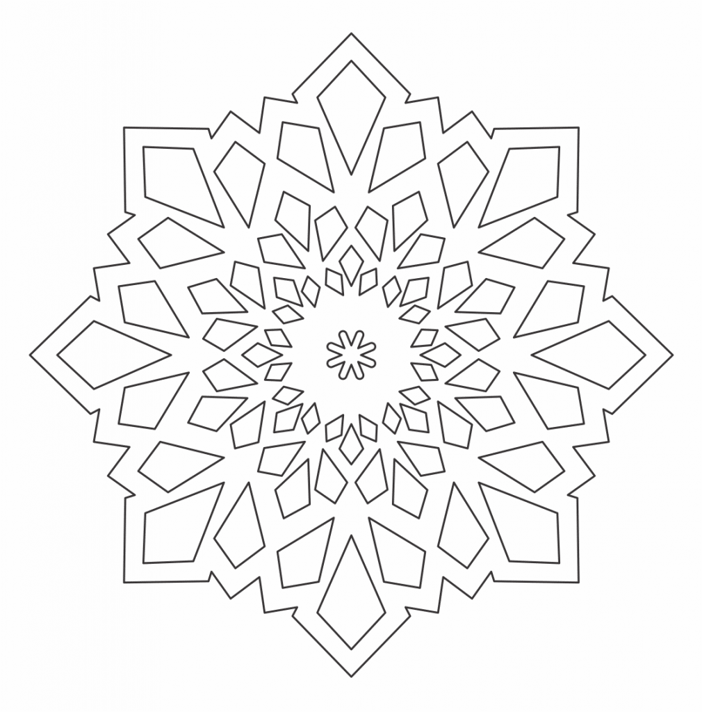 Copo de nieve 25 — vector para corte CNC