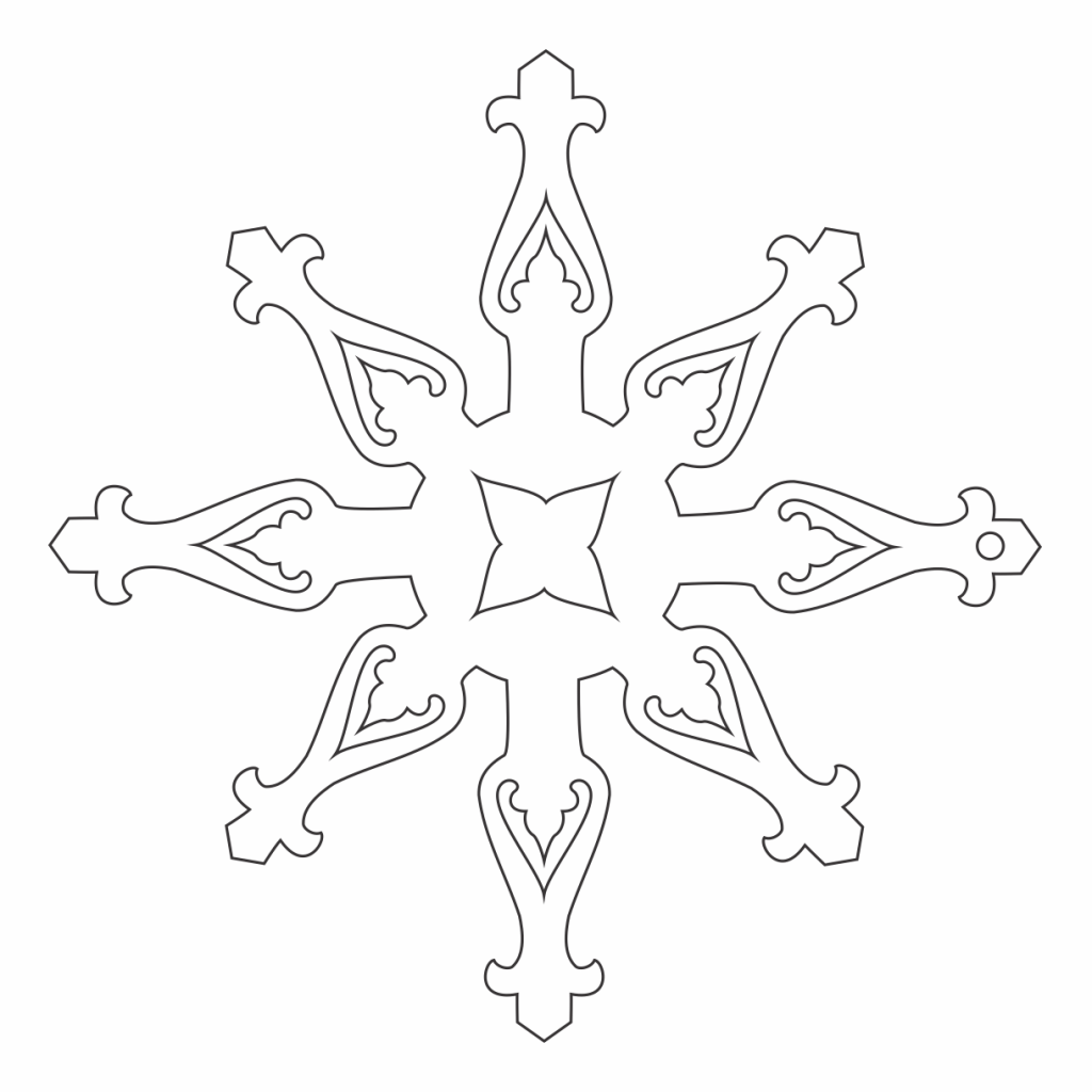 Copo de nieve 26 — vector para corte CNC