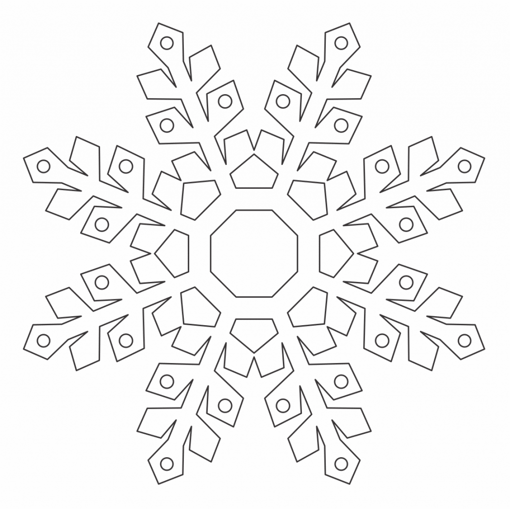 Copo de nieve 27 — vector para corte CNC