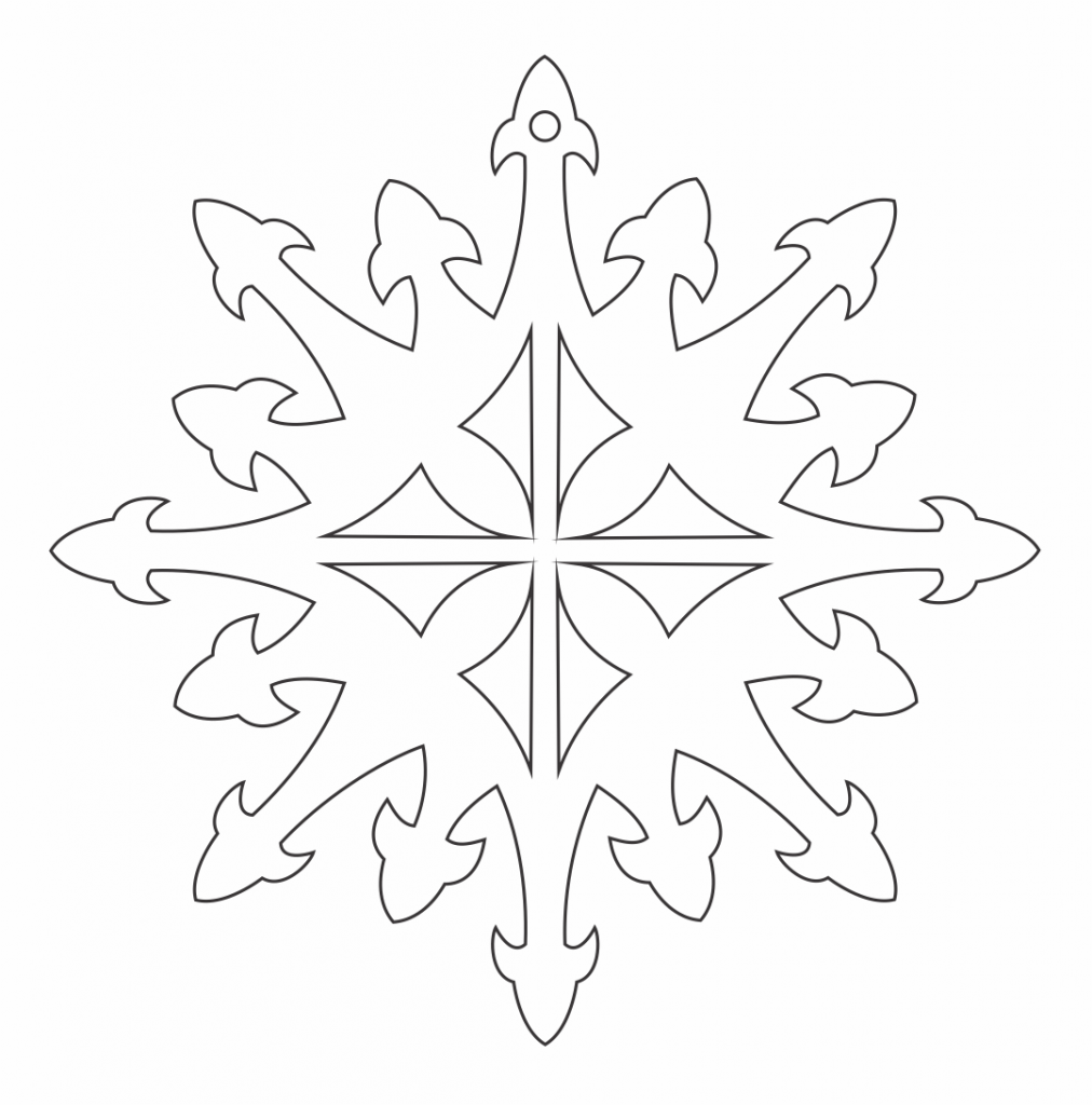 Copo de nieve 28 — vector para corte CNC