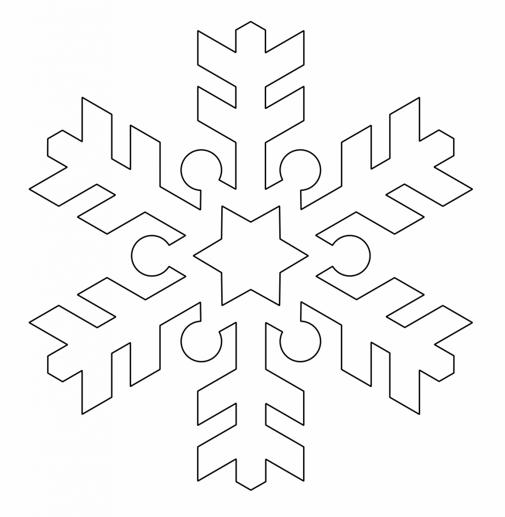 Copo de nieve 3 — vector para corte CNC
