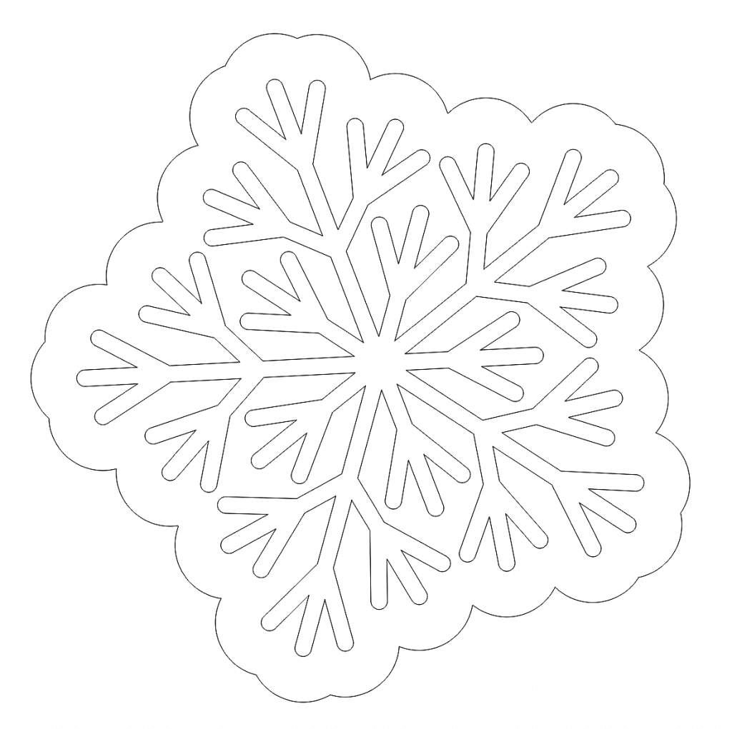 Copo de nieve 30 — vector para corte CNC