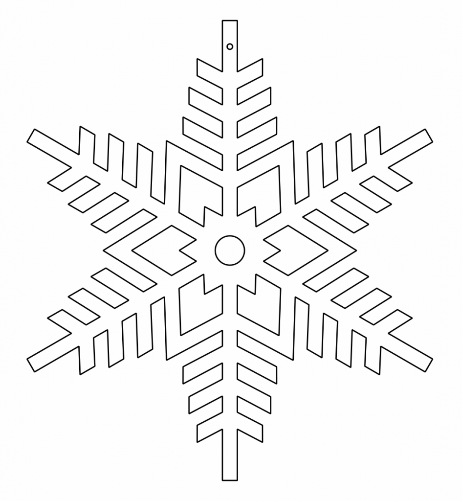 Copo de nieve 33 — vector para corte CNC