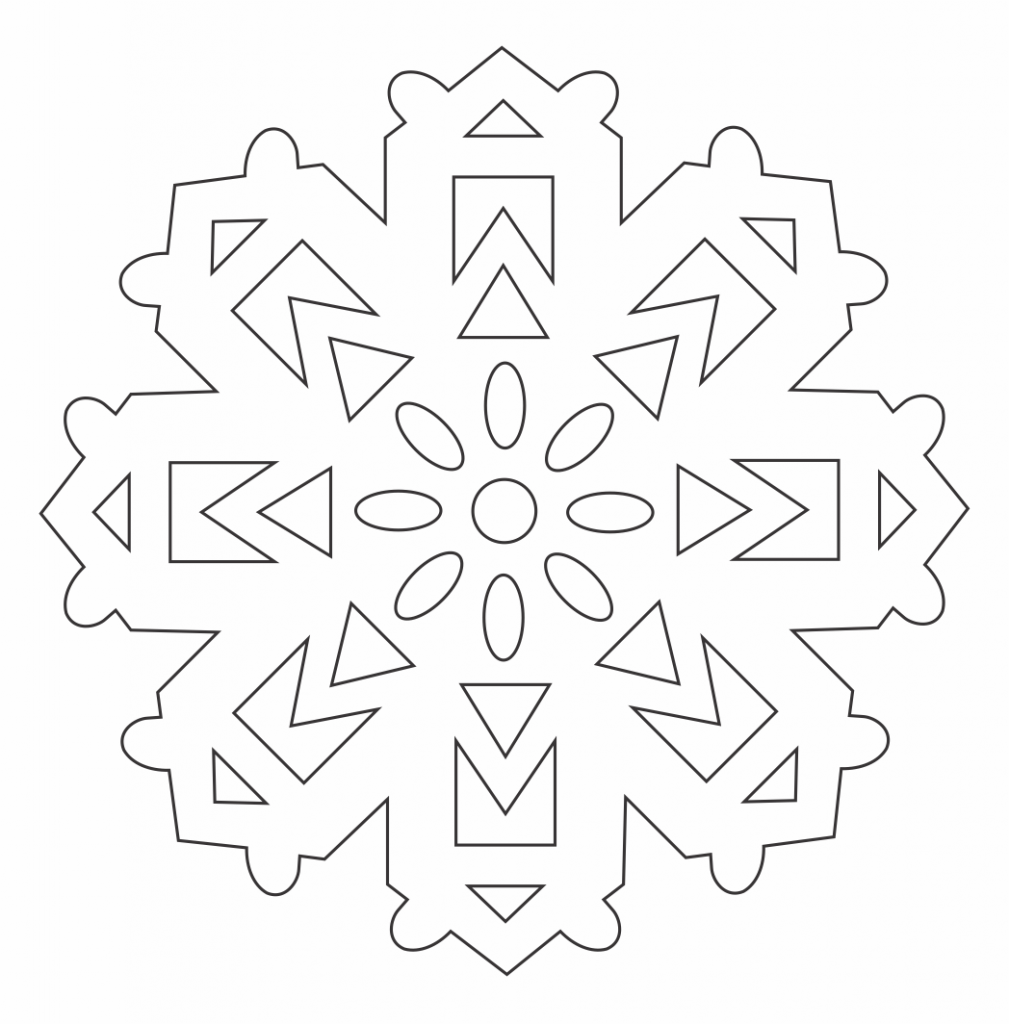 Copo de nieve 35 — vector para corte CNC