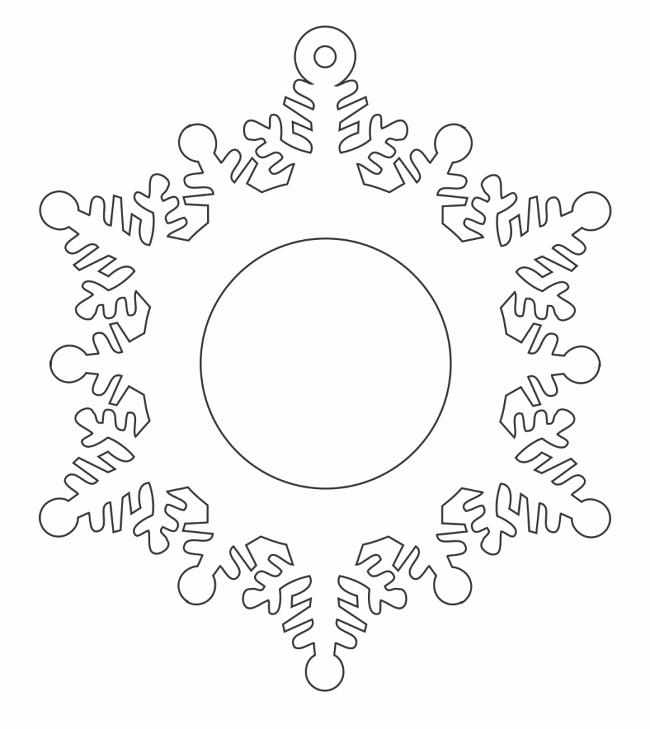 Copo de nieve 36 — vector para corte CNC