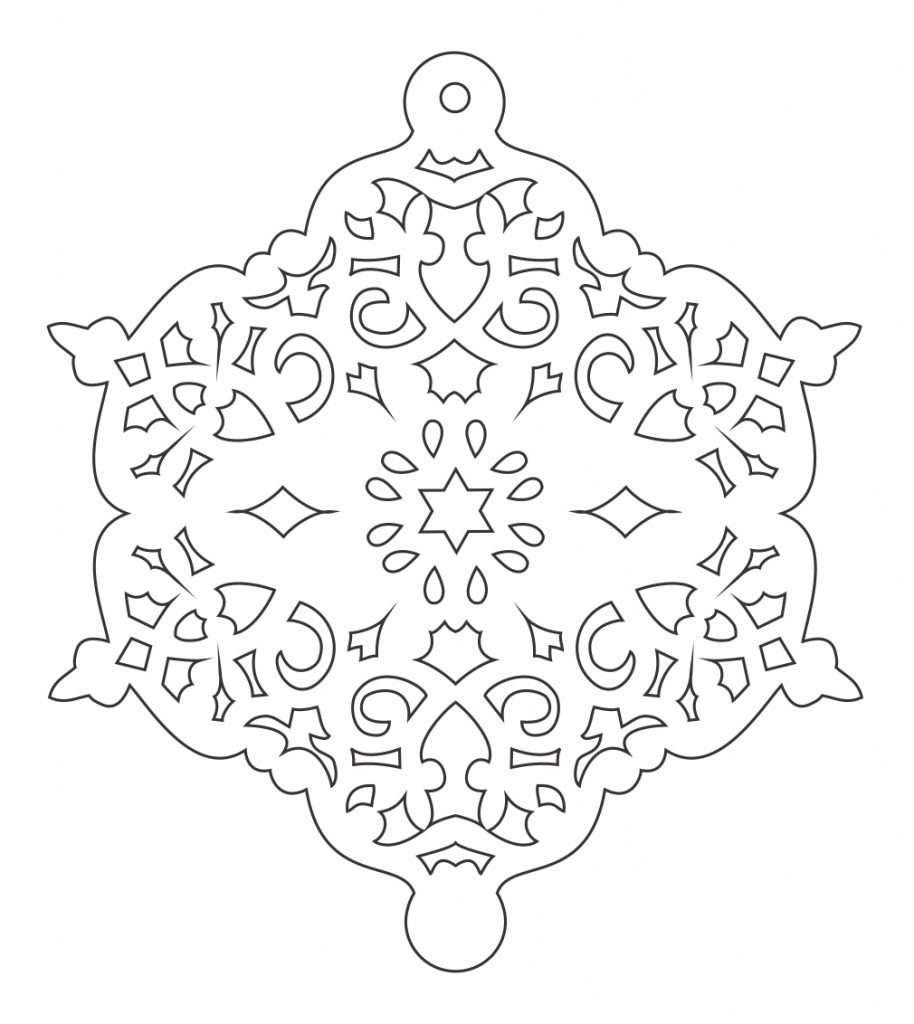 Copo de nieve 38 — vector para corte CNC