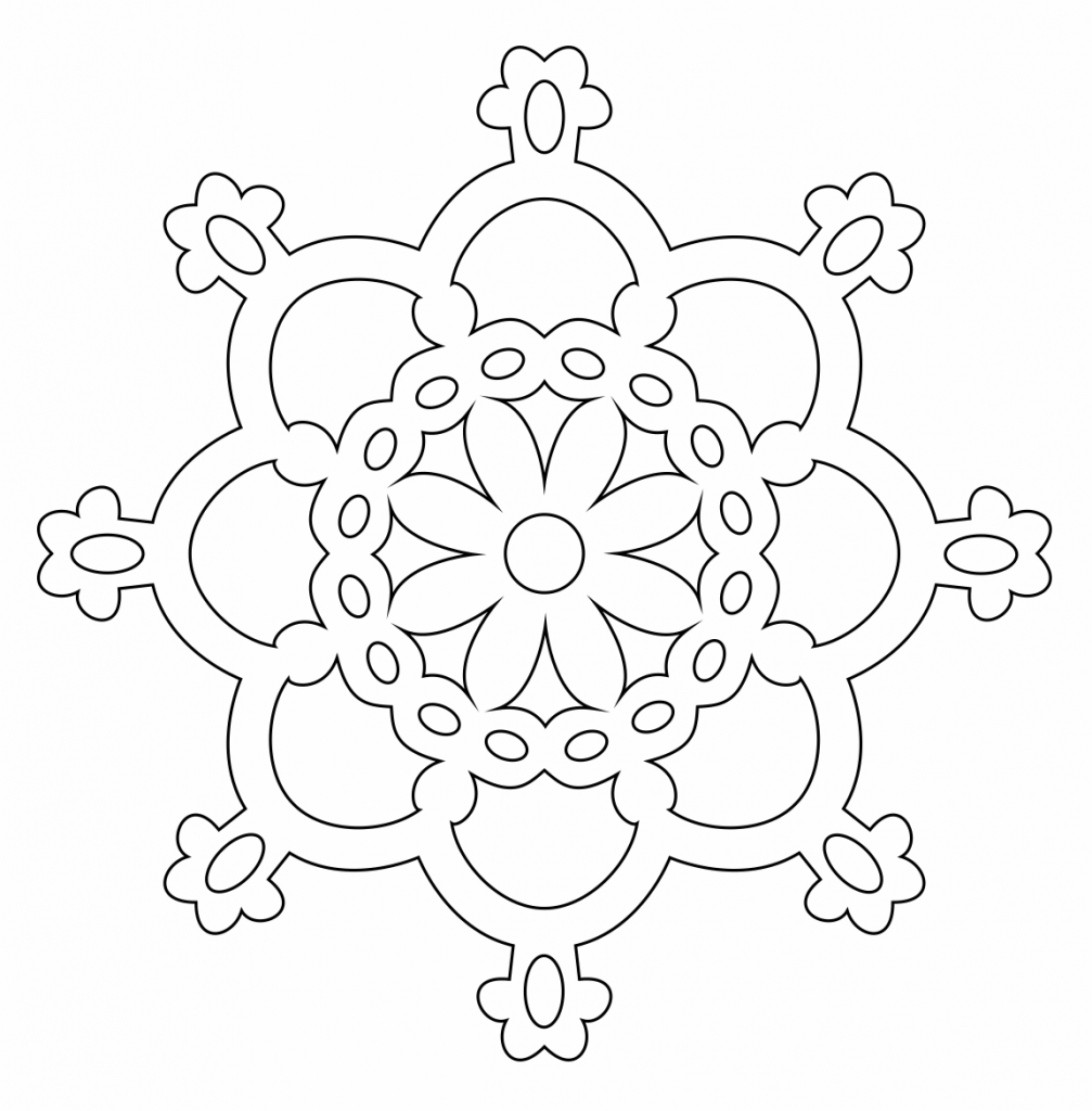 Copo de nieve 39 — vector para corte CNC