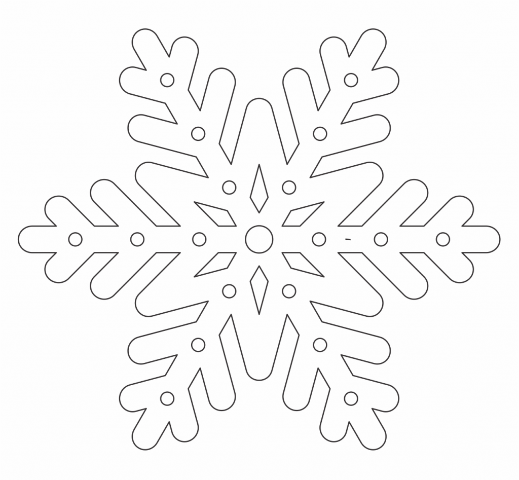Copo de nieve 4 — vector para corte CNC