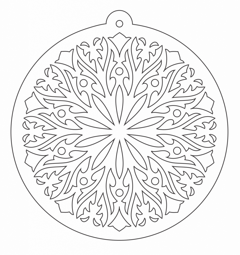 Copo  de nieve 44 — vector para corte CNC