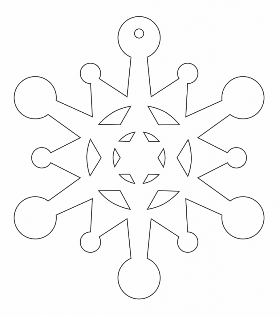 Copo de nieve 45 — vector para corte CNC