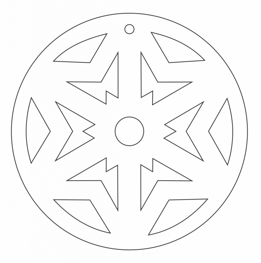 Copo de nieve 46 — vector para corte CNC