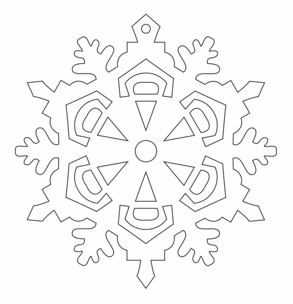 Copo de nieve 47 — vector para corte CNC