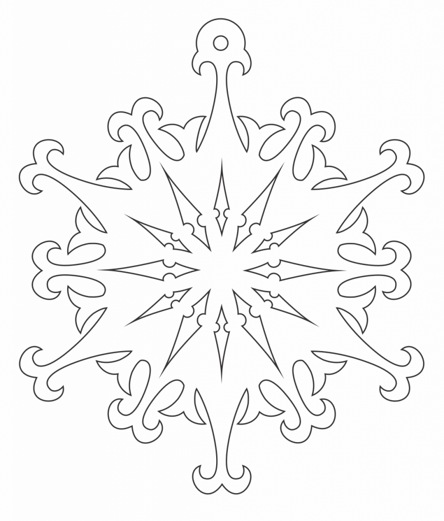 Copo de nieve 48 — vector para corte CNC