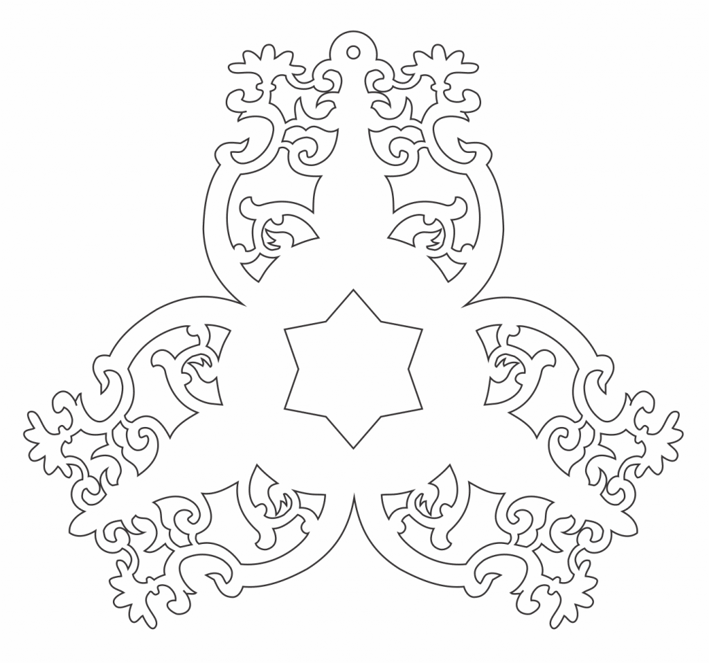 Copo de nieve 49 — vector para corte CNC