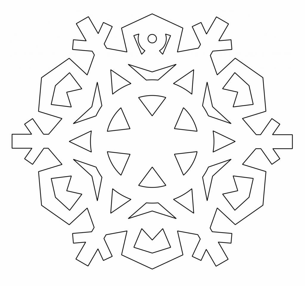 Copo de nieve 50 — vector para corte CNC