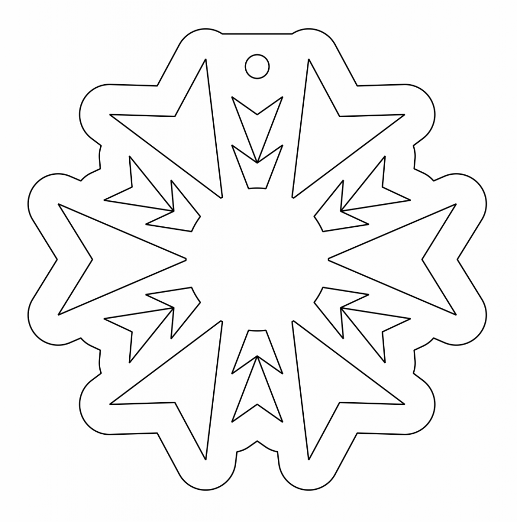 Copo de nieve 51 — vector para corte CNC