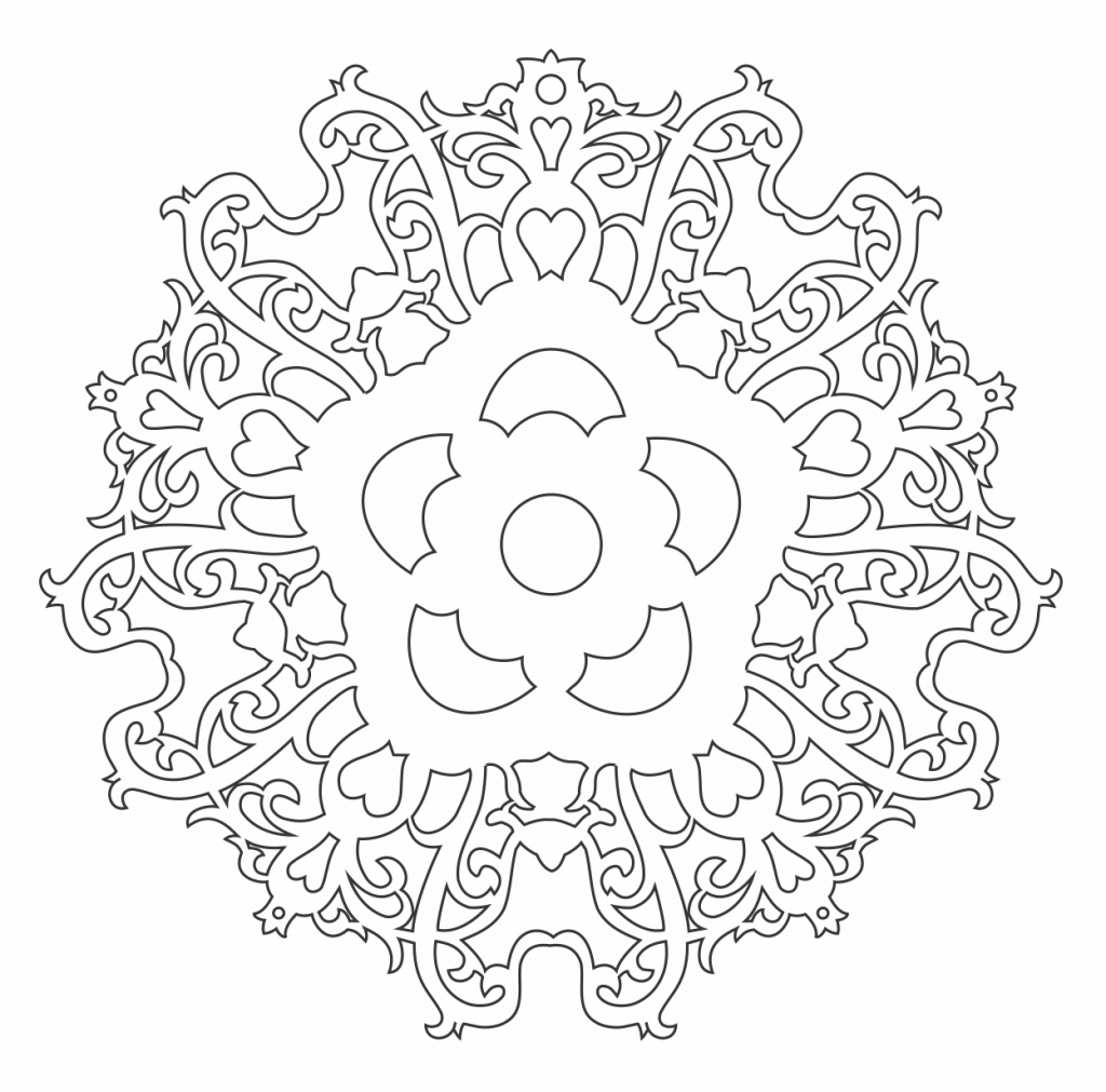 Copo de nieve 52 — vector para corte CNC