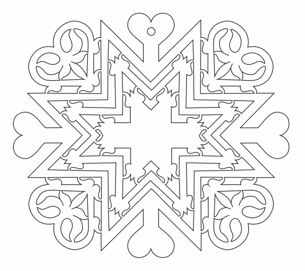 Copo de nieve 53 — vector para corte CNC