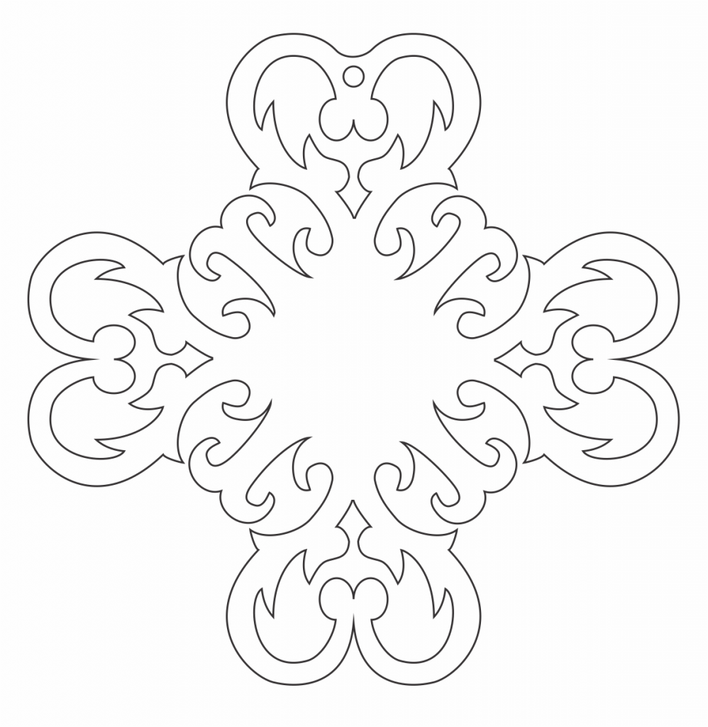 Copo de nieve 57 — vector para corte CNC