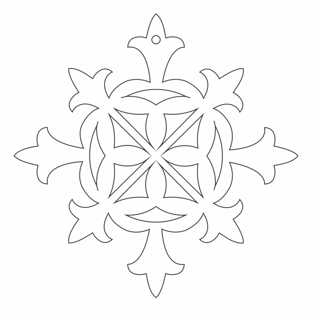 Copo de nieve 58 — vector para corte CNC