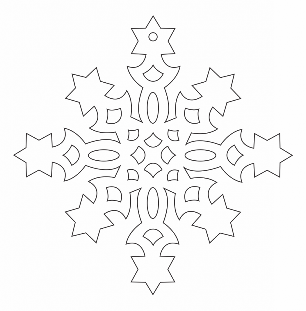 Copo de nieve 59 — vector para corte CNC