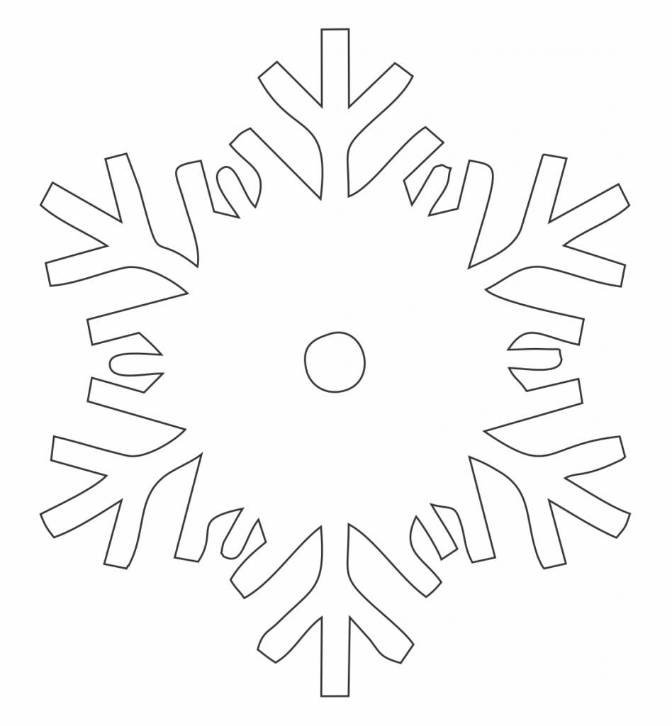 Copo de nieve 6 — vector para corte CNC