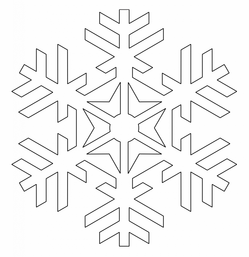 Copo de nieve 60 — vector para corte CNC