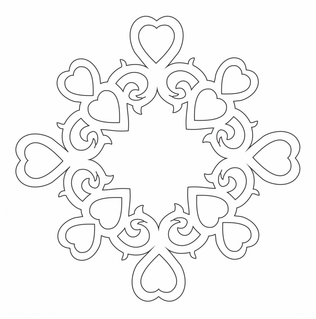 Copo de nieve 61 — vector para corte CNC