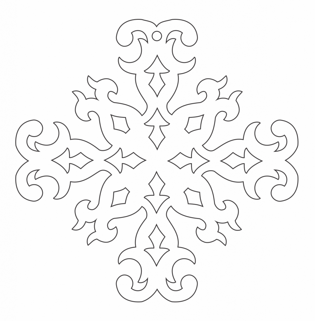 Copo de nieve 62 — vector para corte CNC