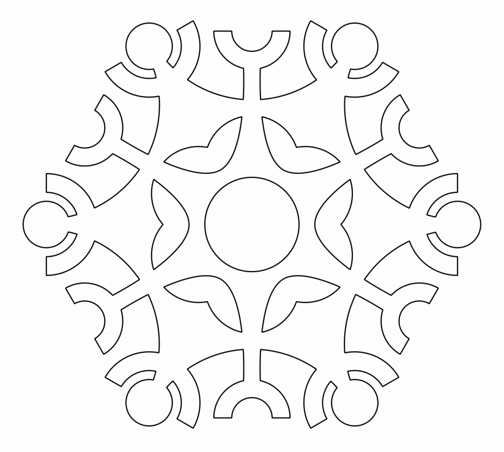 Copo de nieve 7 — vector para corte CNC