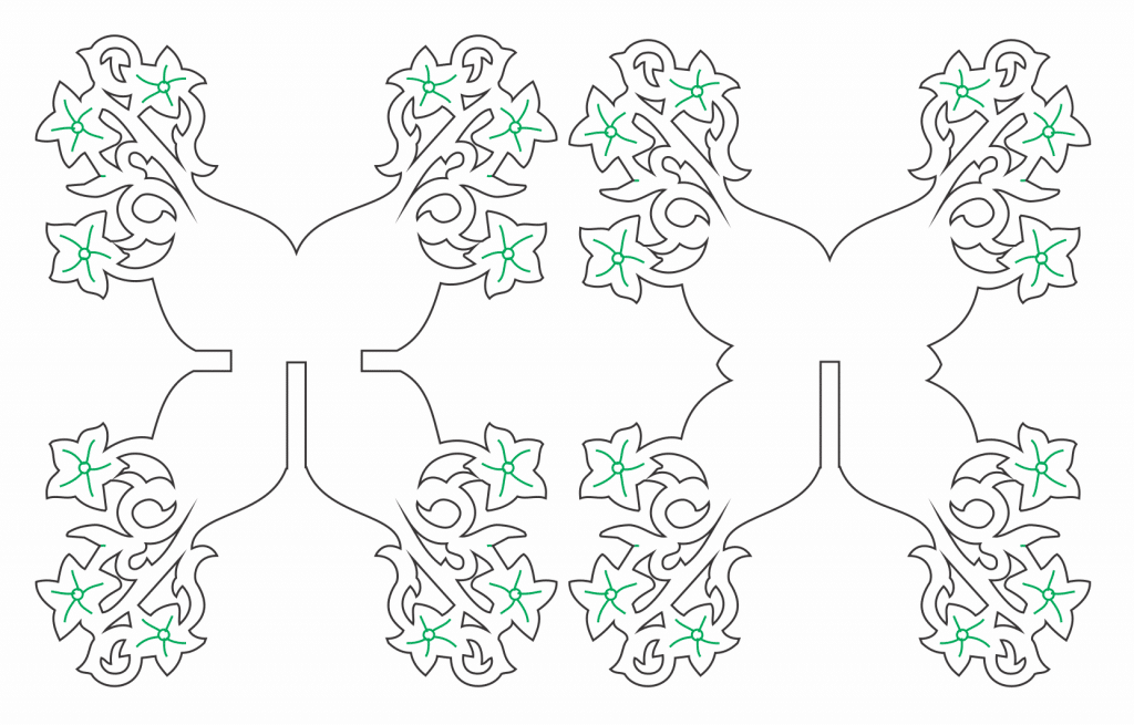 Esfera 3D «Flores» 2 — vector para corte CNC