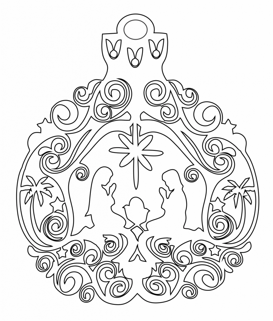 Esfera «Nacimiento y espirales» — vector para corte CNC