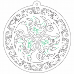 Esfera "Flores" - Vector descarganle para corte CNC y grabado laser gratis | Stanser