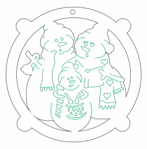 Esfera «Familia de Nieve»